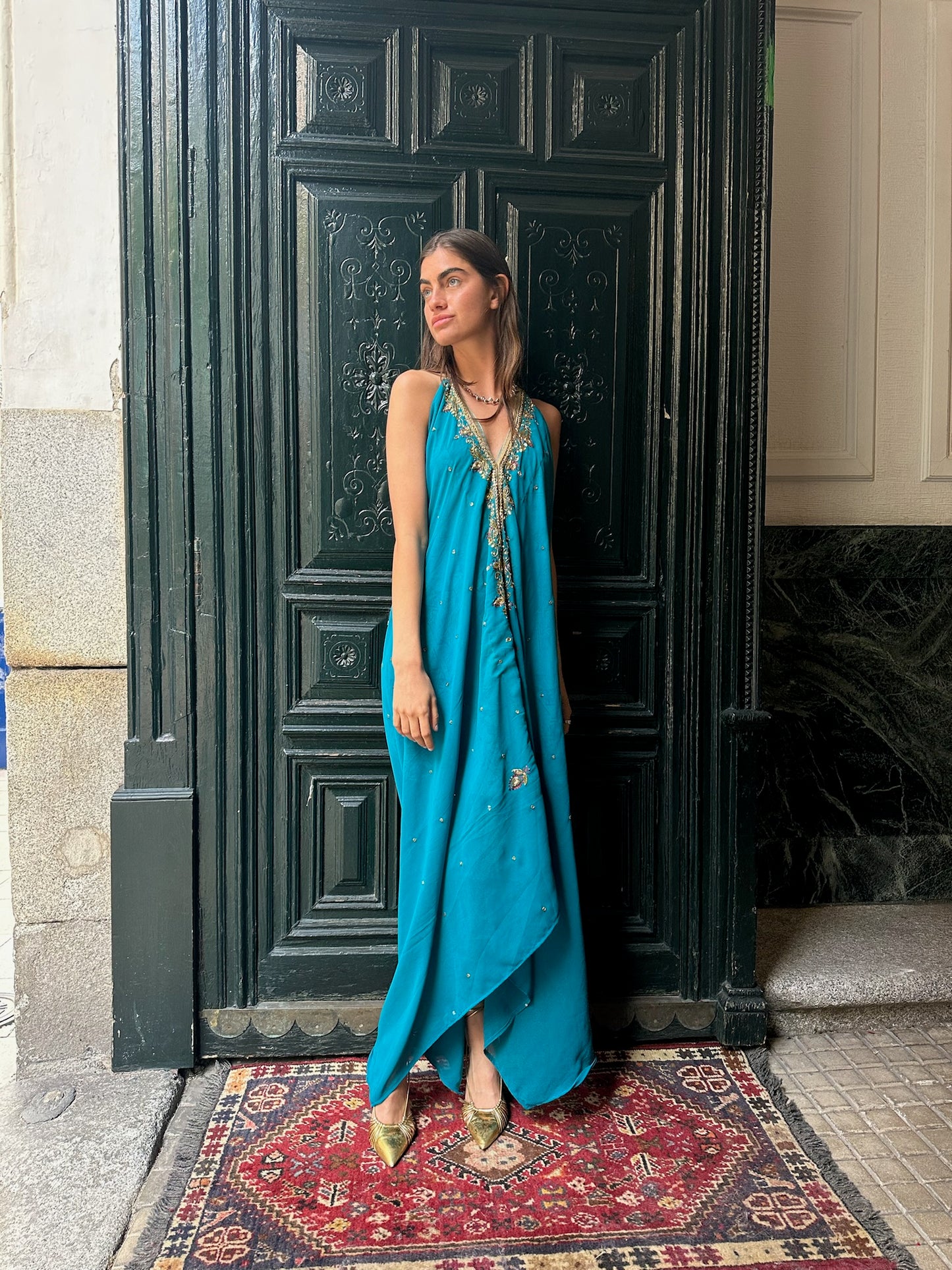 Vestido joya azul