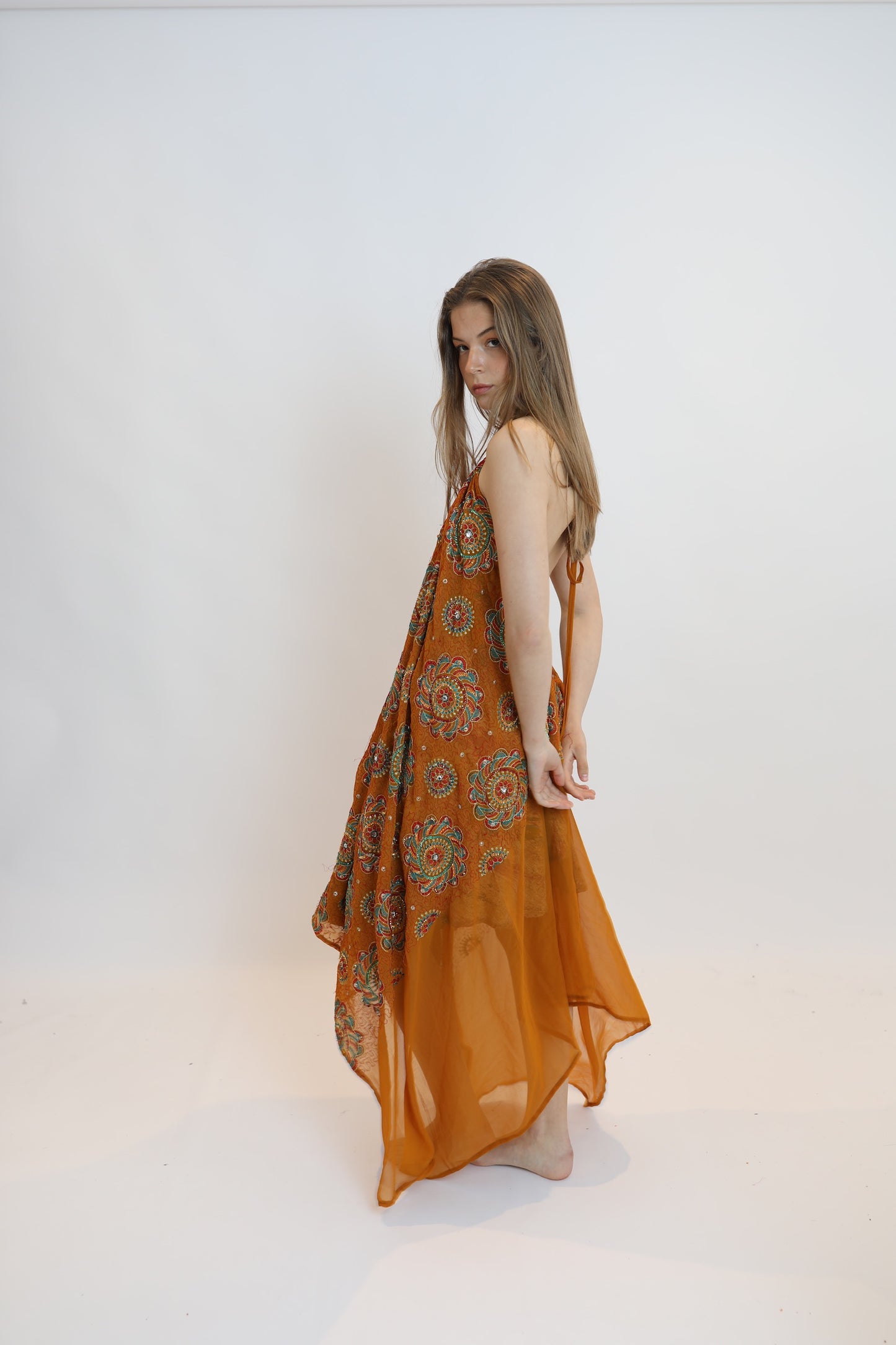 Vestido joya naranja 130