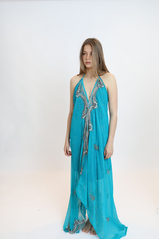 Vestido joya azul 023