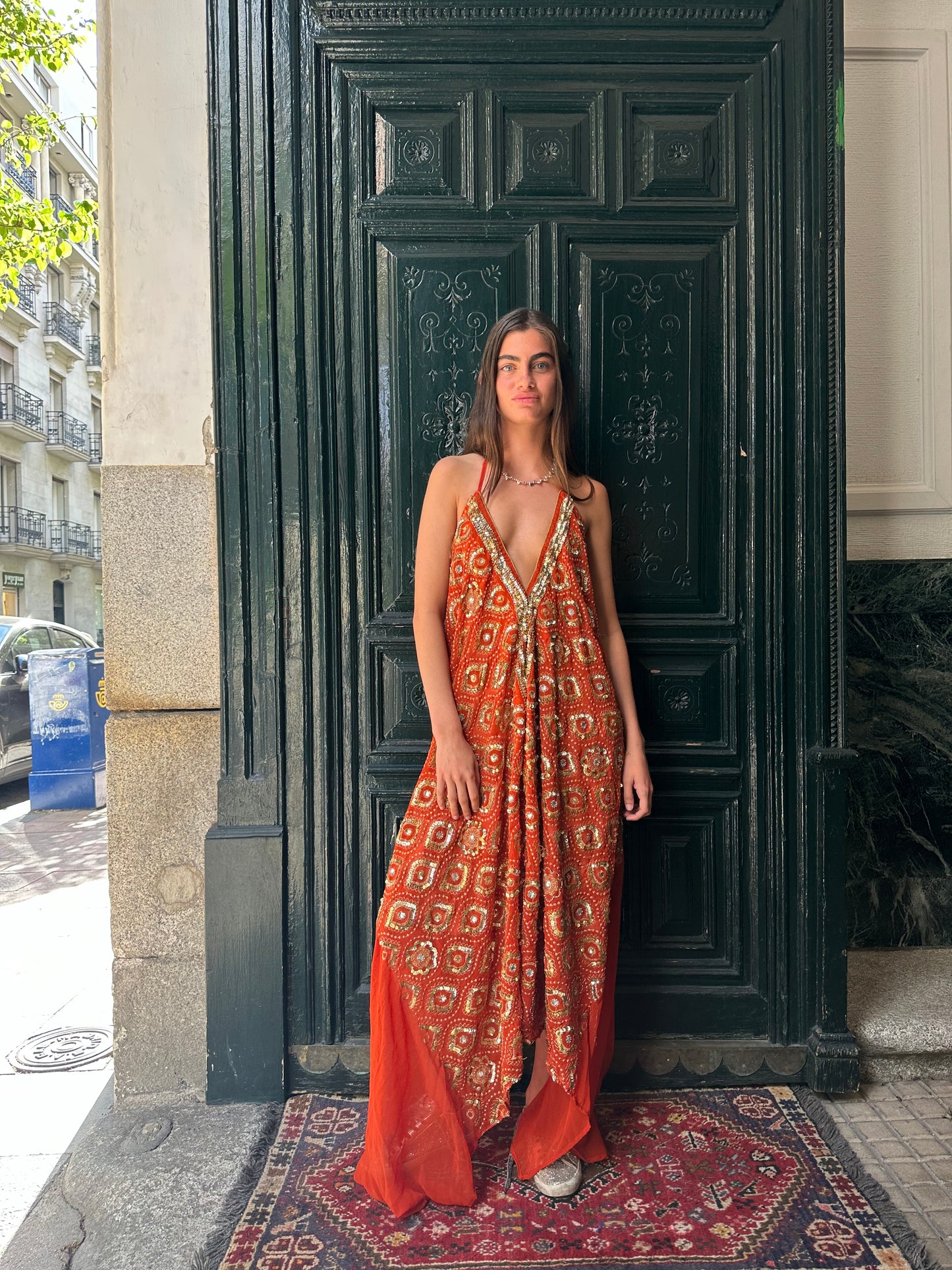 Vestido joya naranja