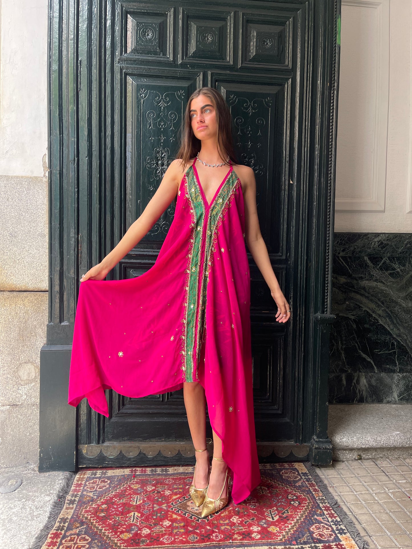 Vestido joya rosa