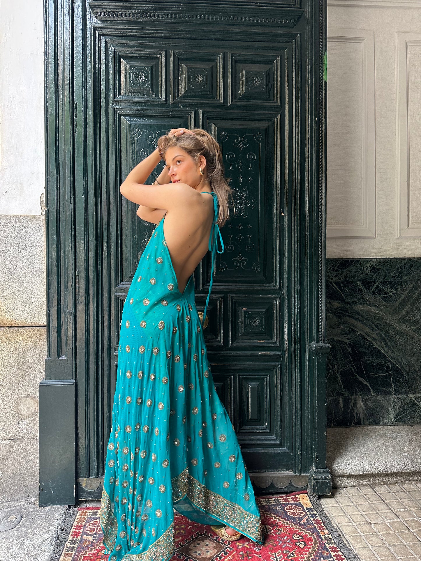 Vestido joya azul