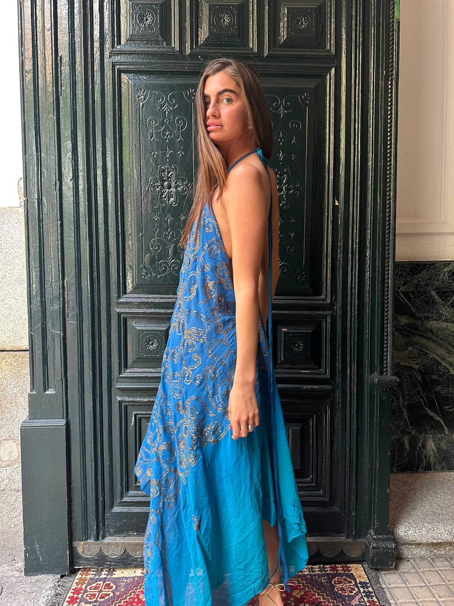 Vestido joya azul