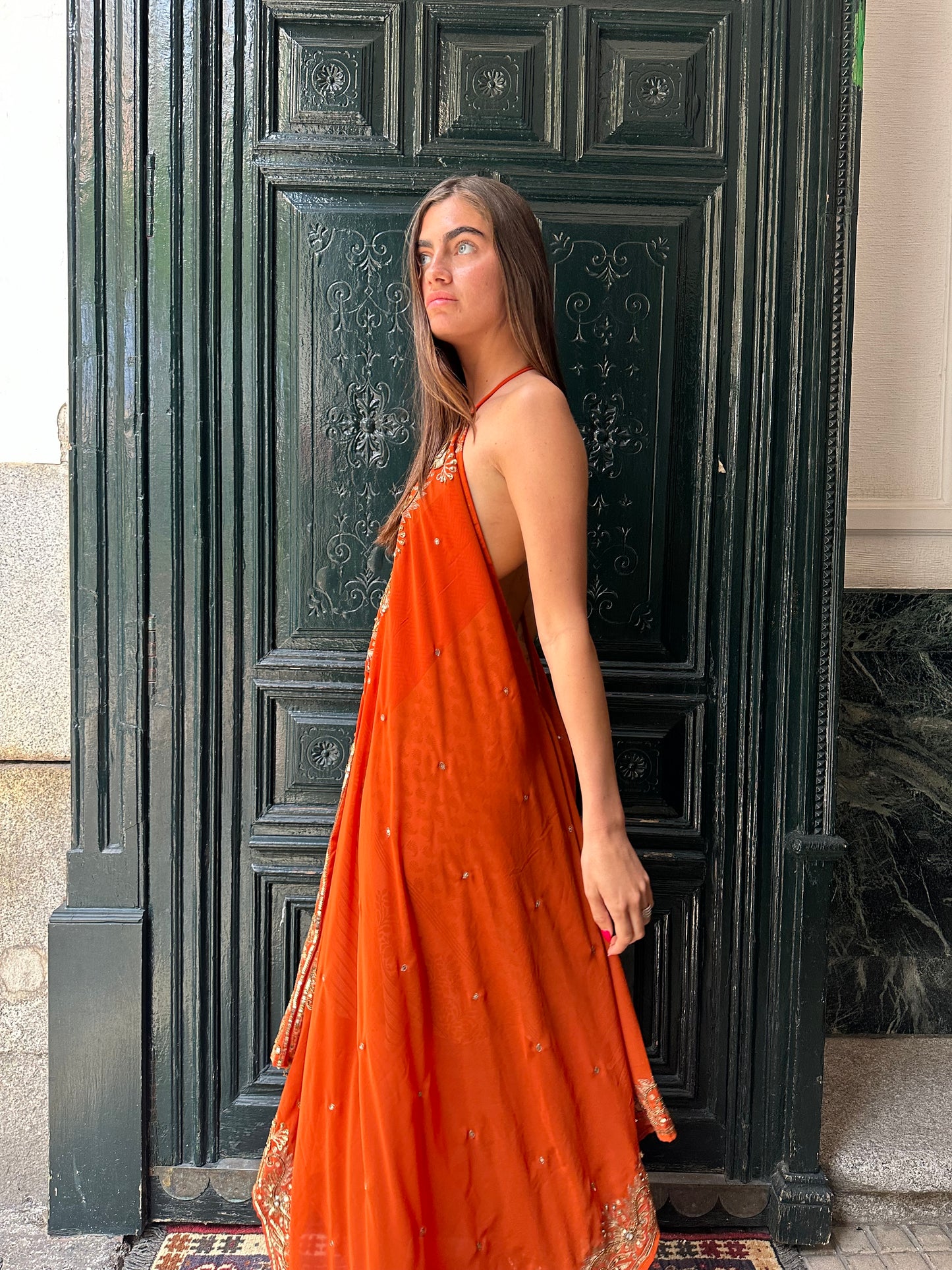 Vestido joya naranja