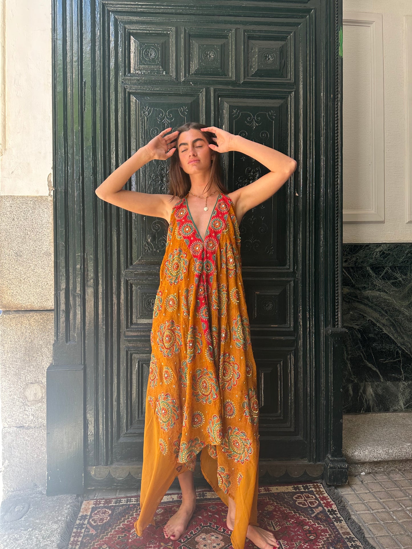 Vestido joya naranja