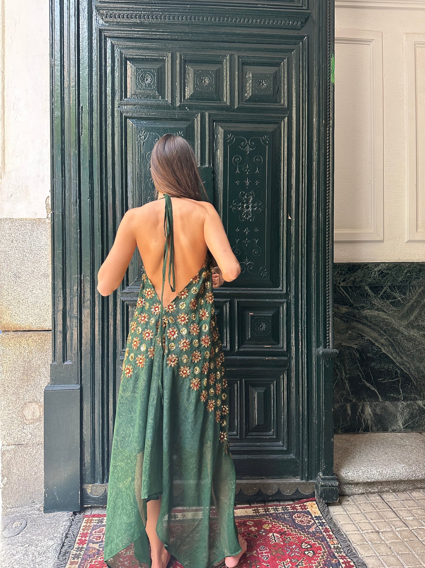 Vestido joya verde