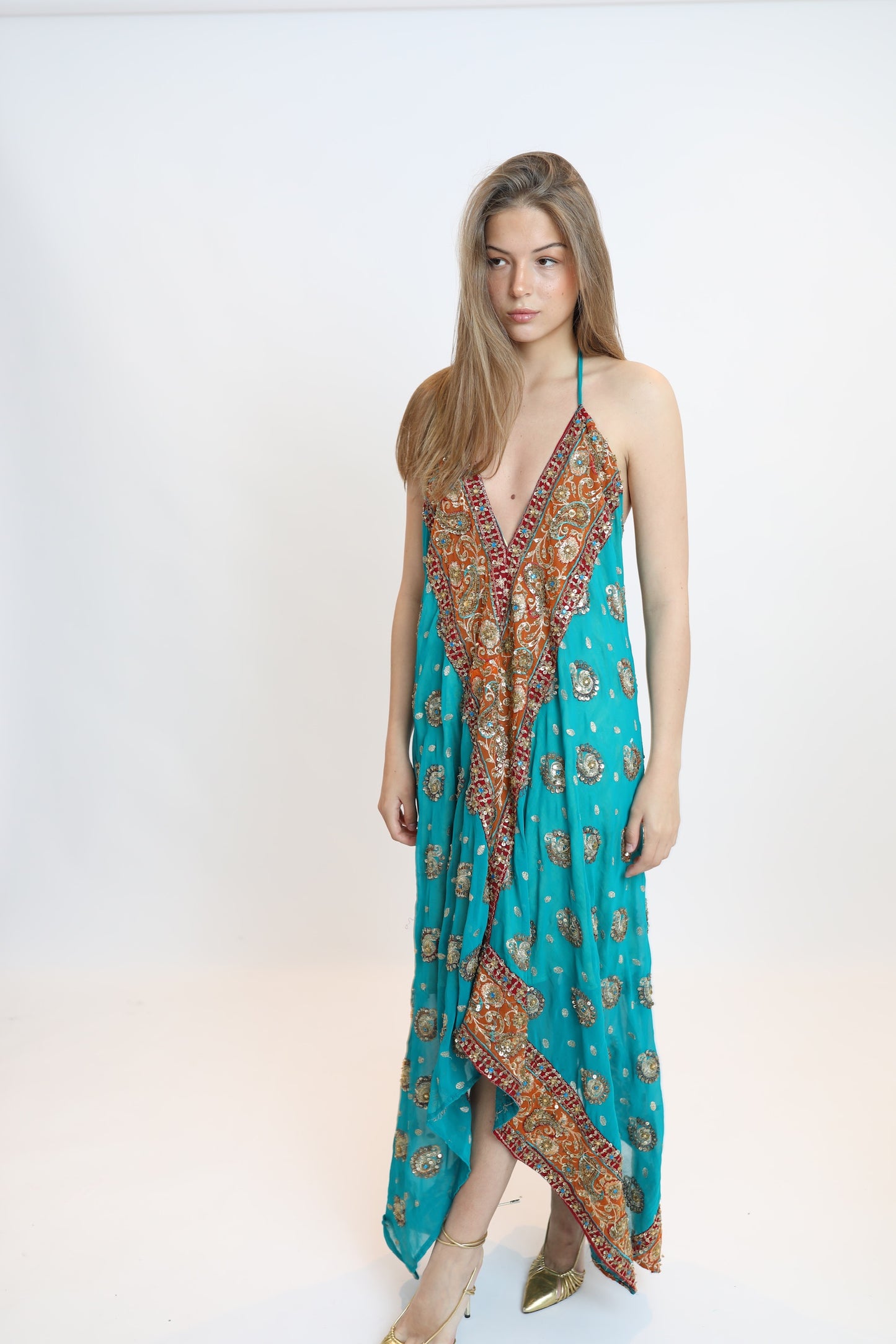 Vestido joya azul 226
