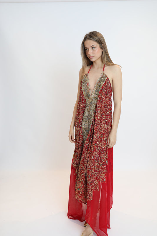 Vestido joya rojo 215