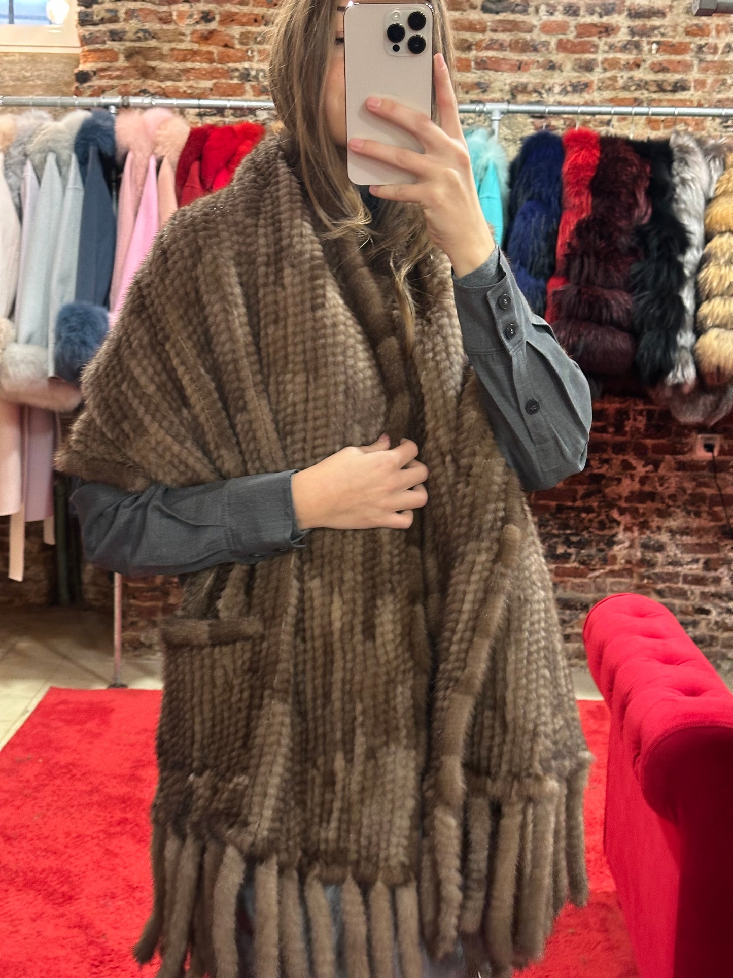 Estola Visón (marrón clarito)