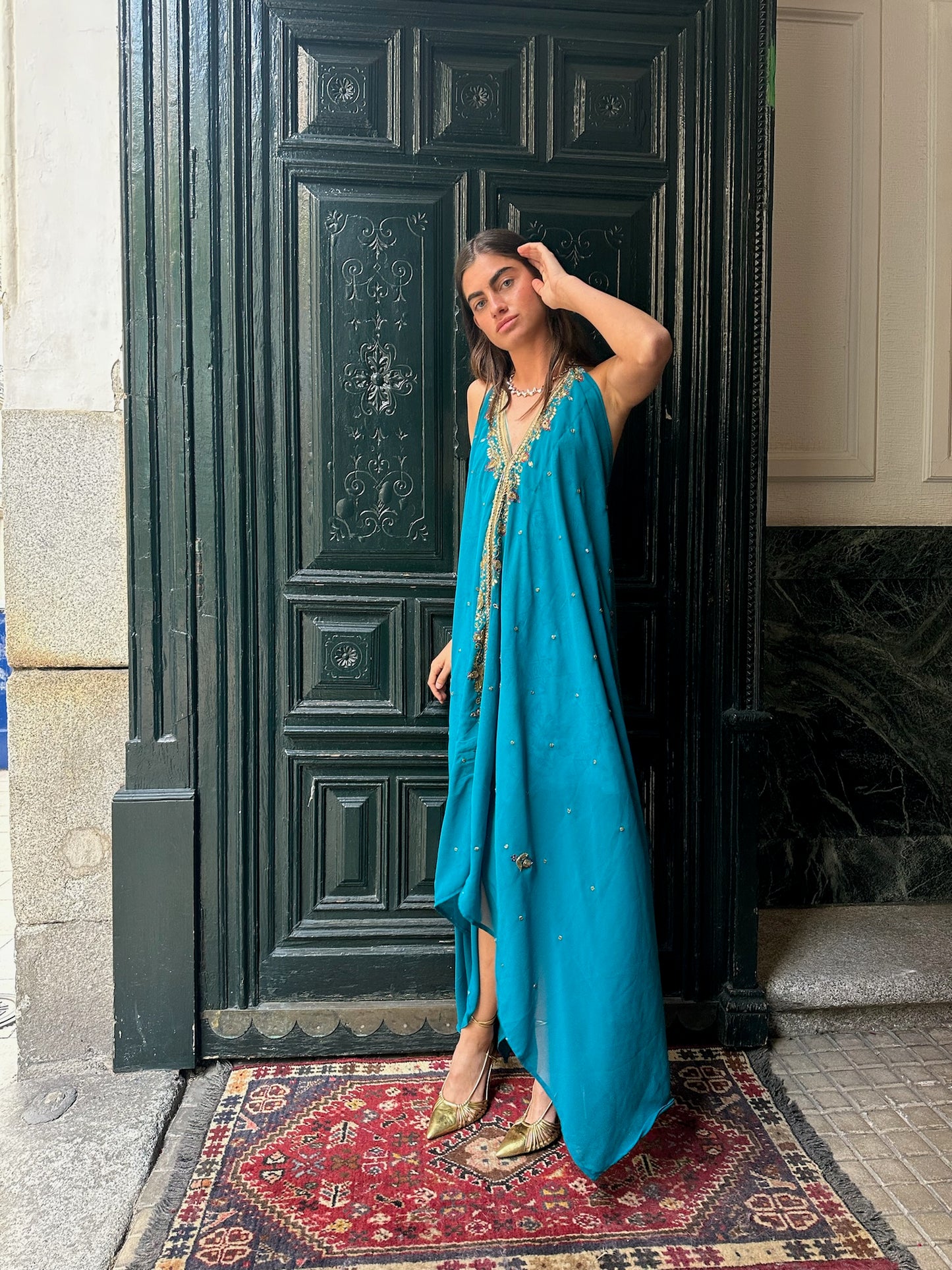 Vestido joya azul