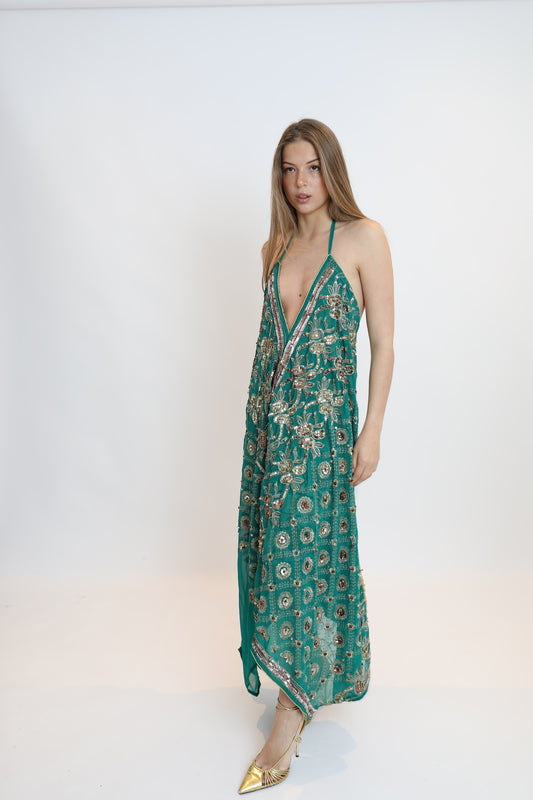 Vestido joya verde 224