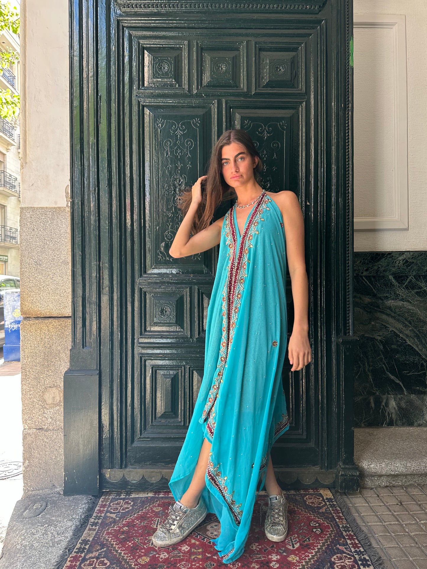 Vestido joya azul