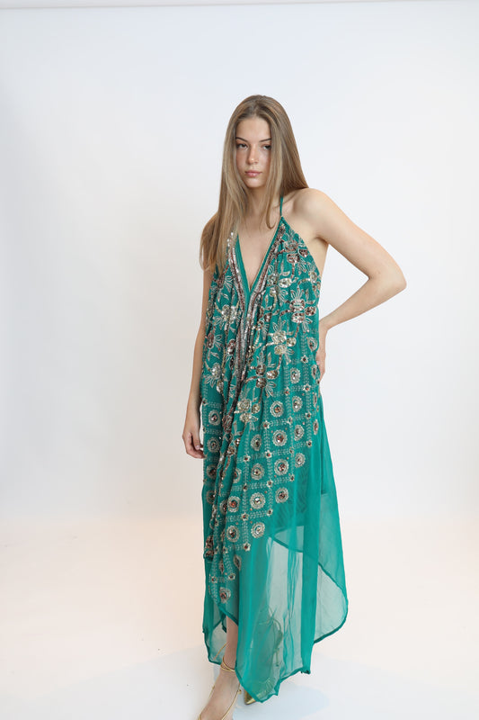 Vestido joya verde 249