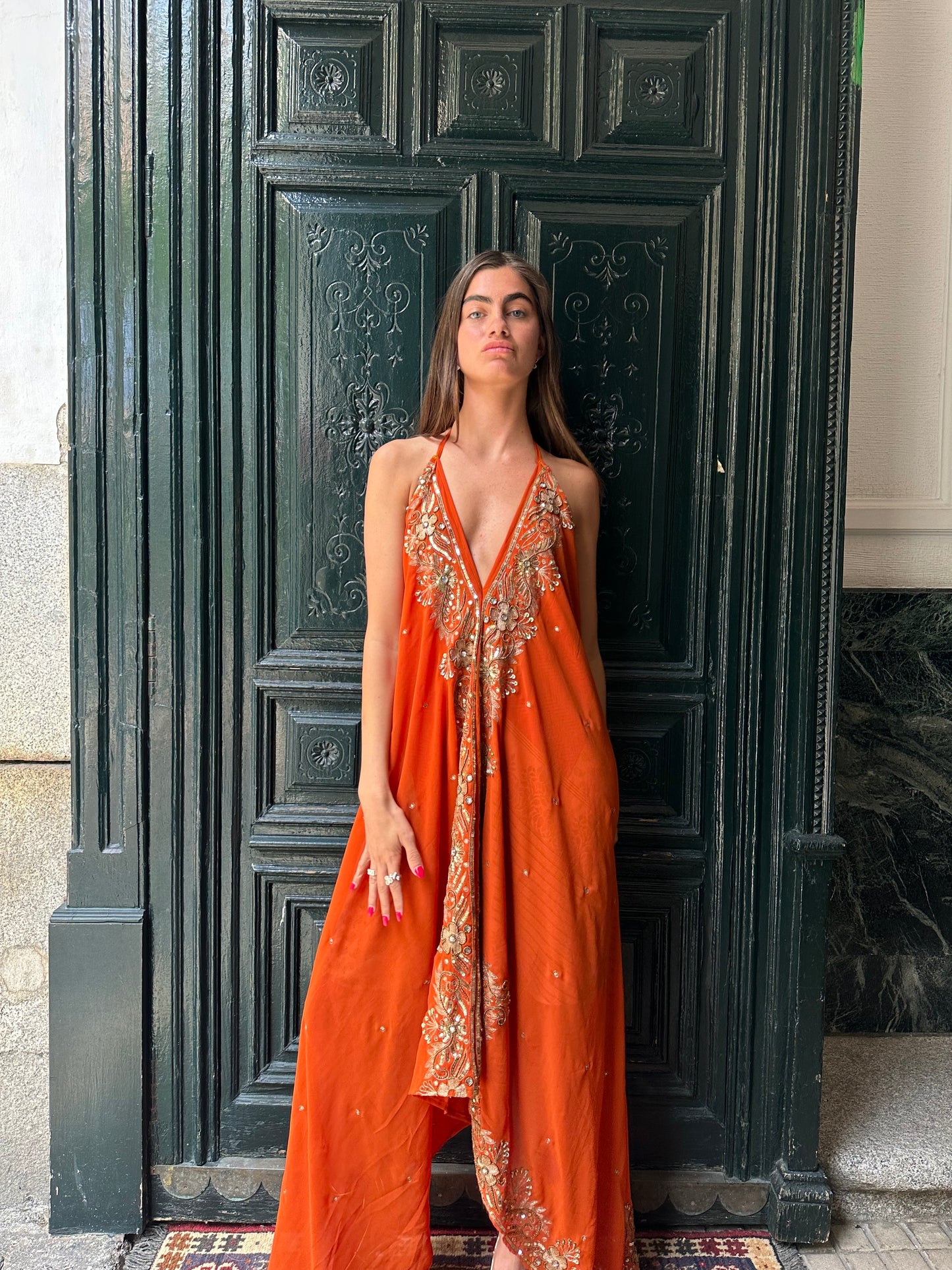 Vestido joya naranja