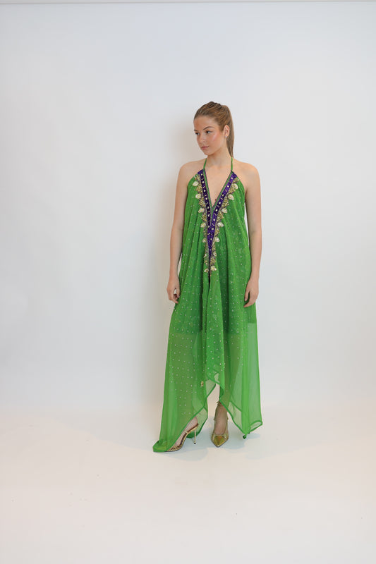 Vestido joya verde 107