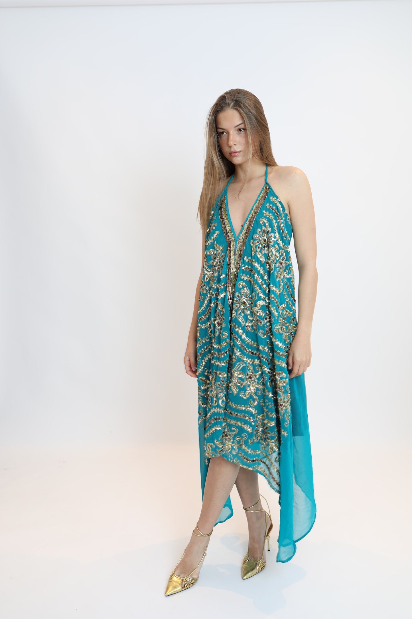Vestido joya azul 219