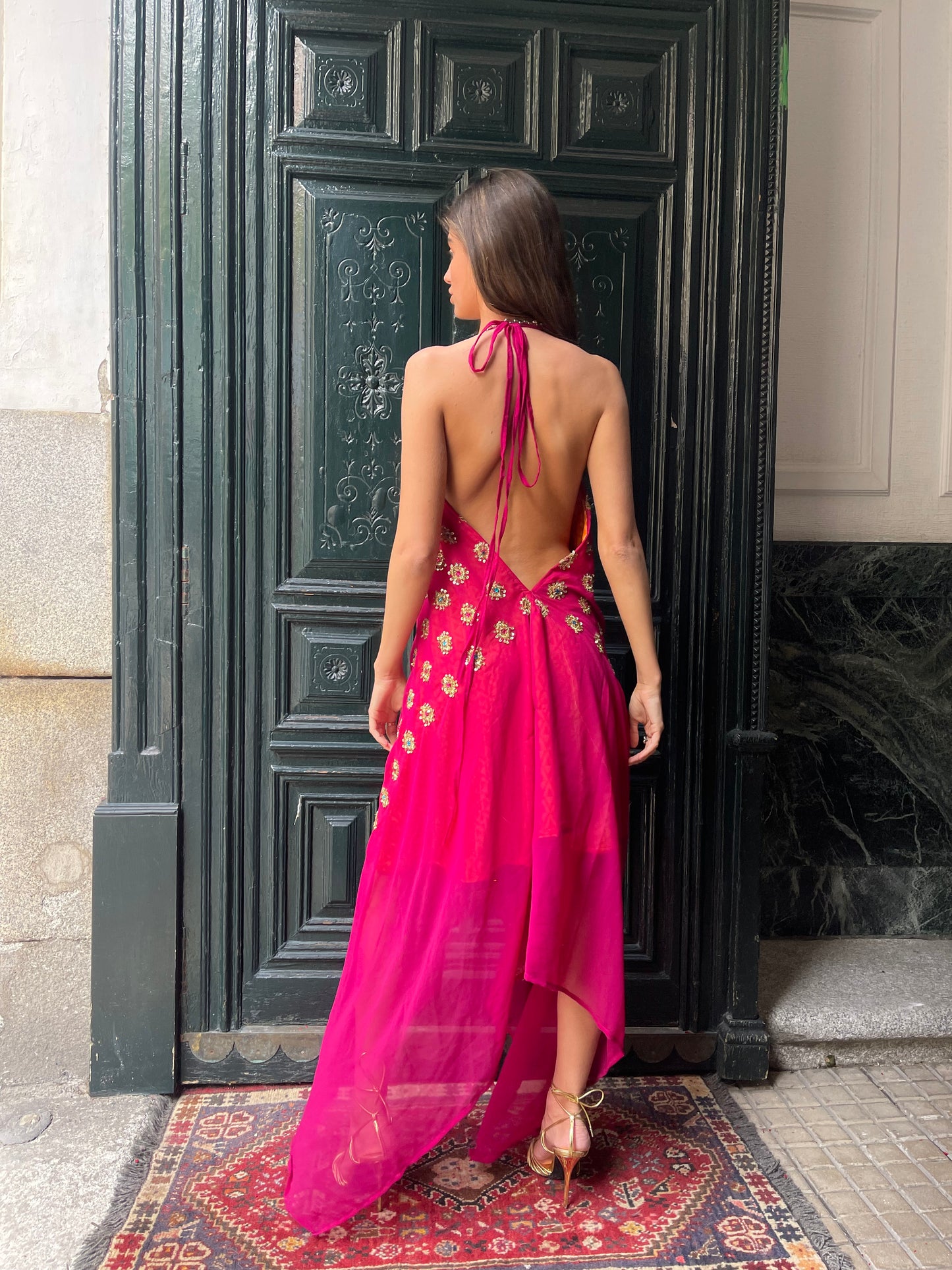 Vestido joya rosa