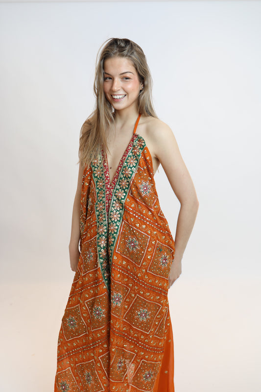Vestido joya naranja 154