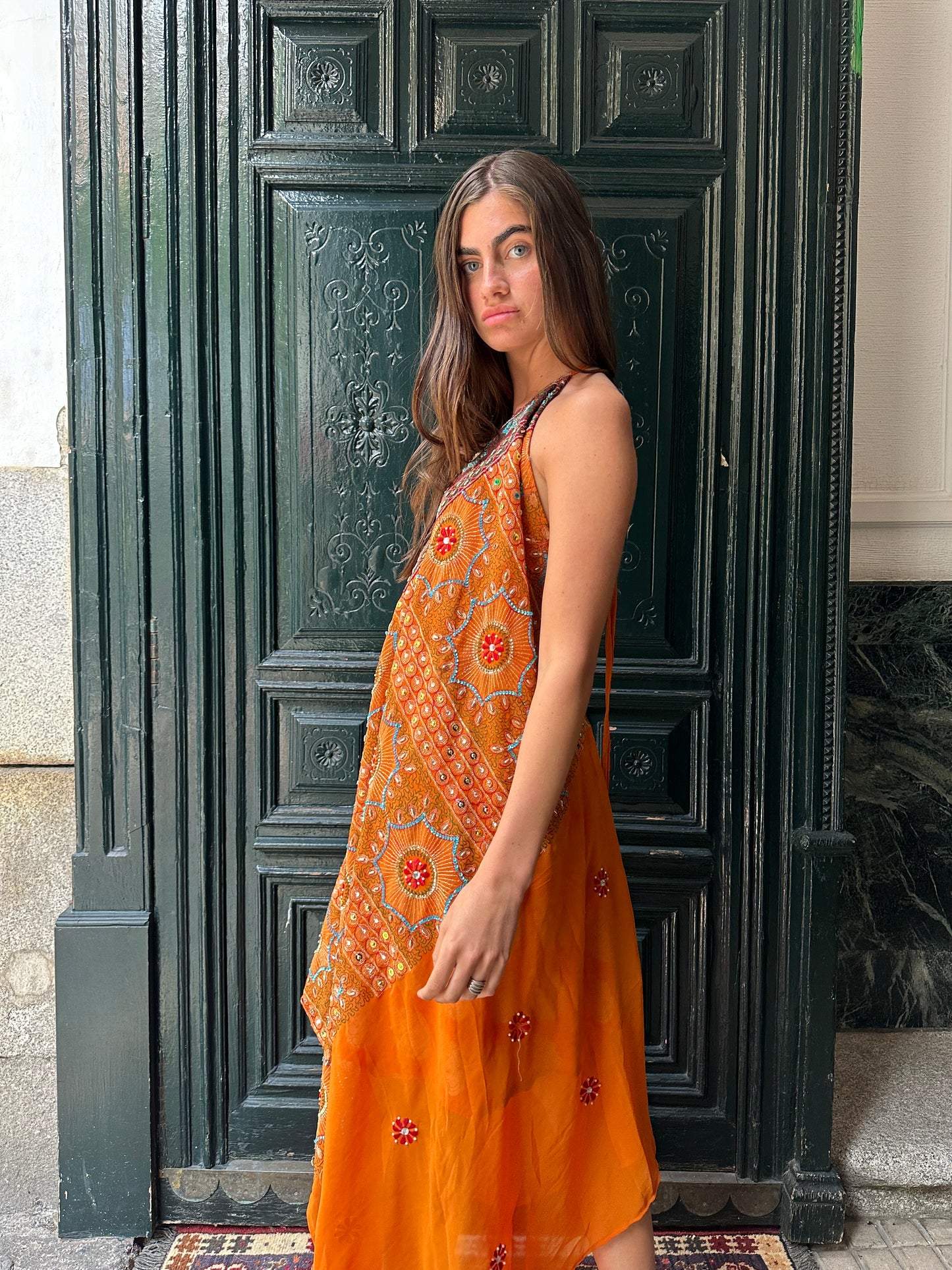 Vestido joya naranja