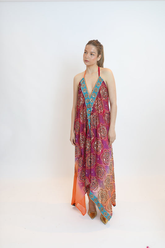 Vestido joya multicolor 075