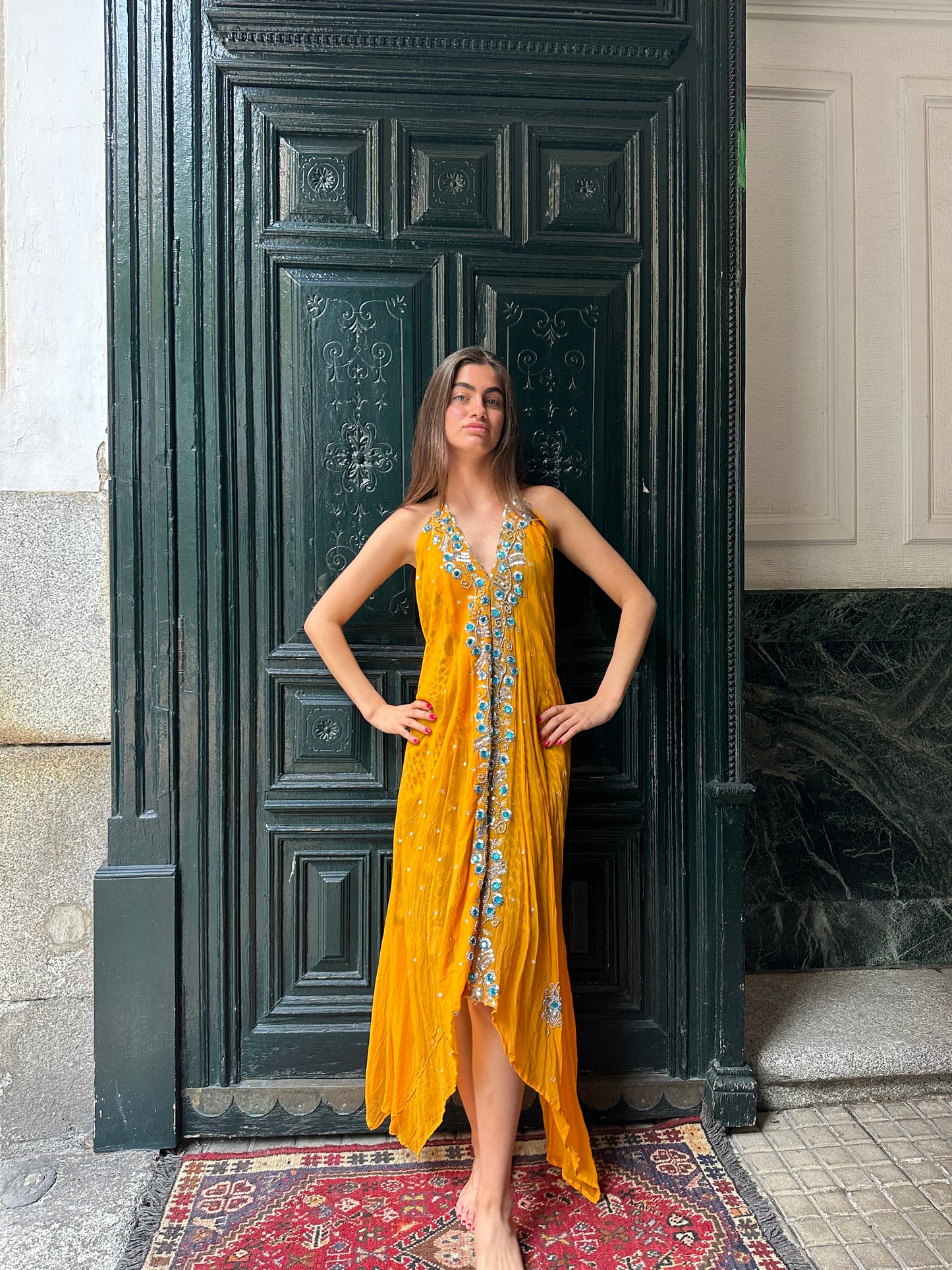 Vestido joya amarillo