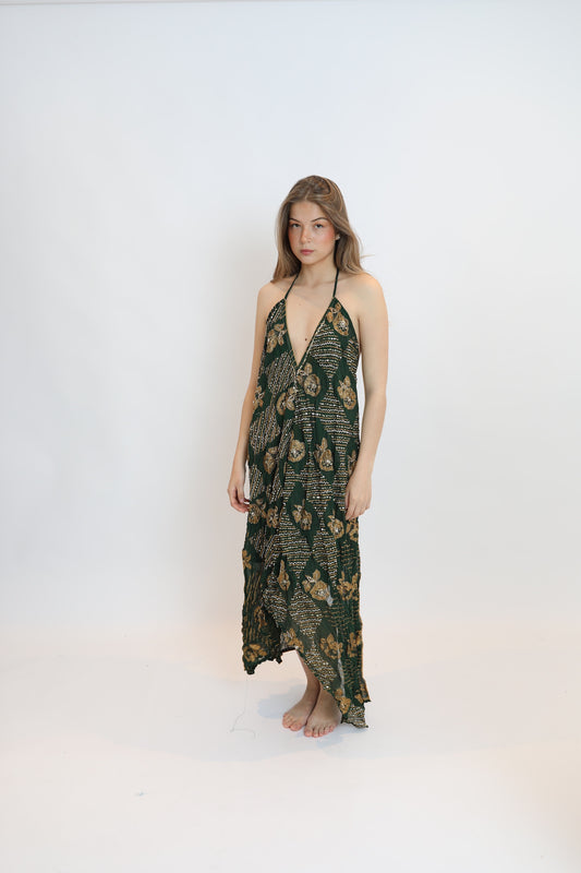 Vestido joya verde 041
