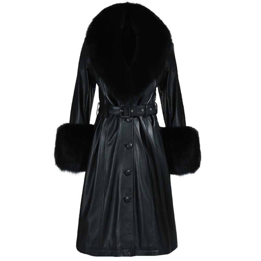 Abrigo Estrella de piel (negro)