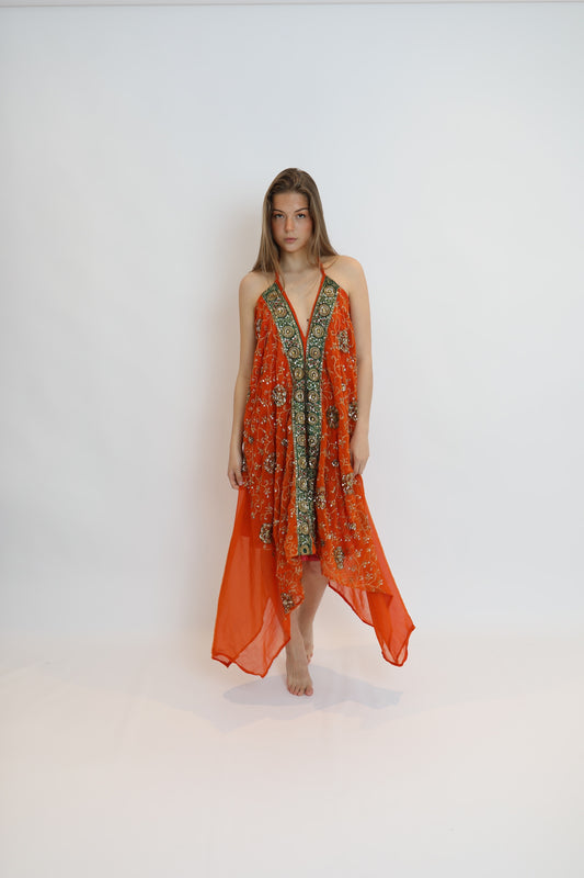 Vestido joya naranja 174