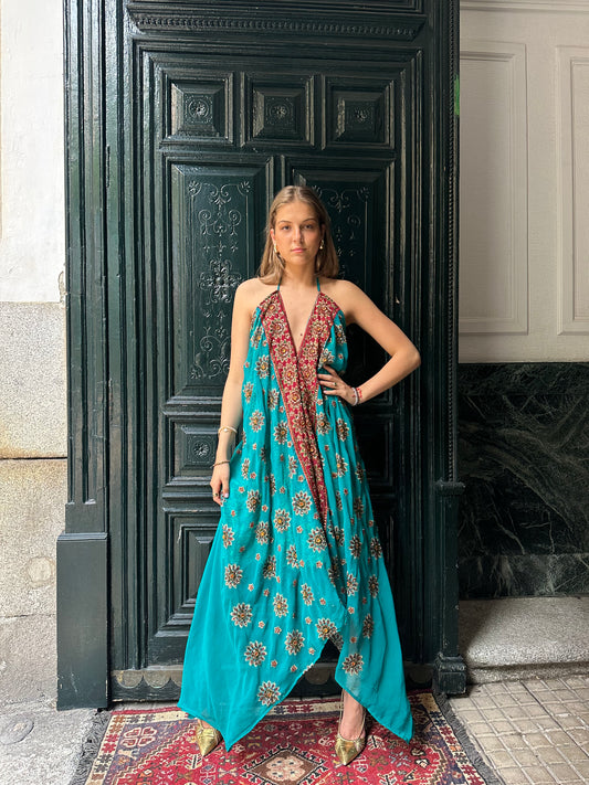 Vestido joya azul