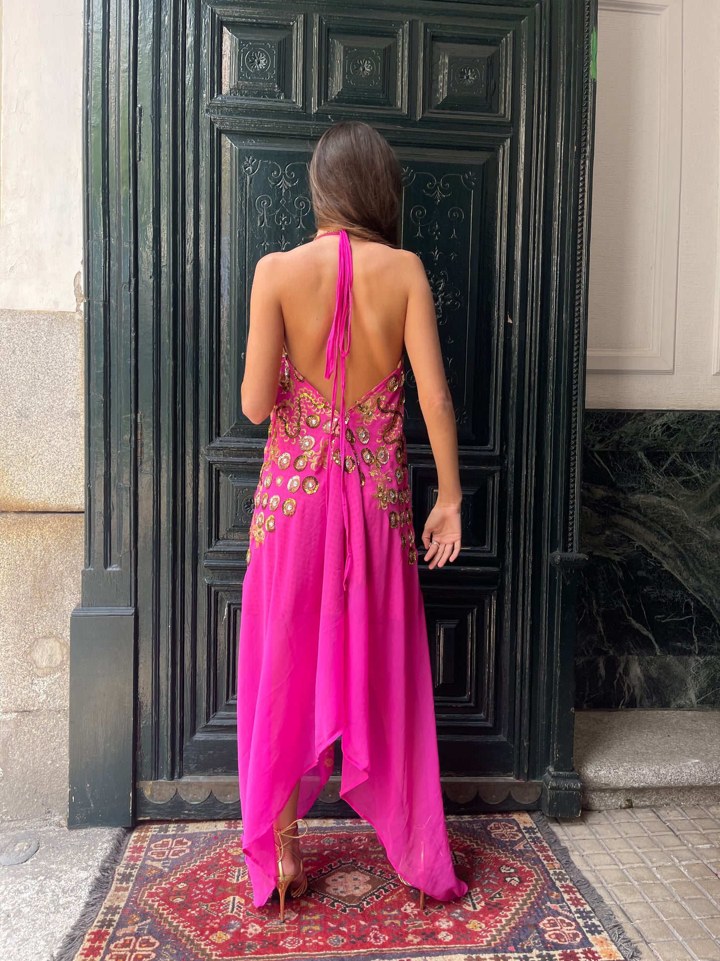 Vestido joya rosa