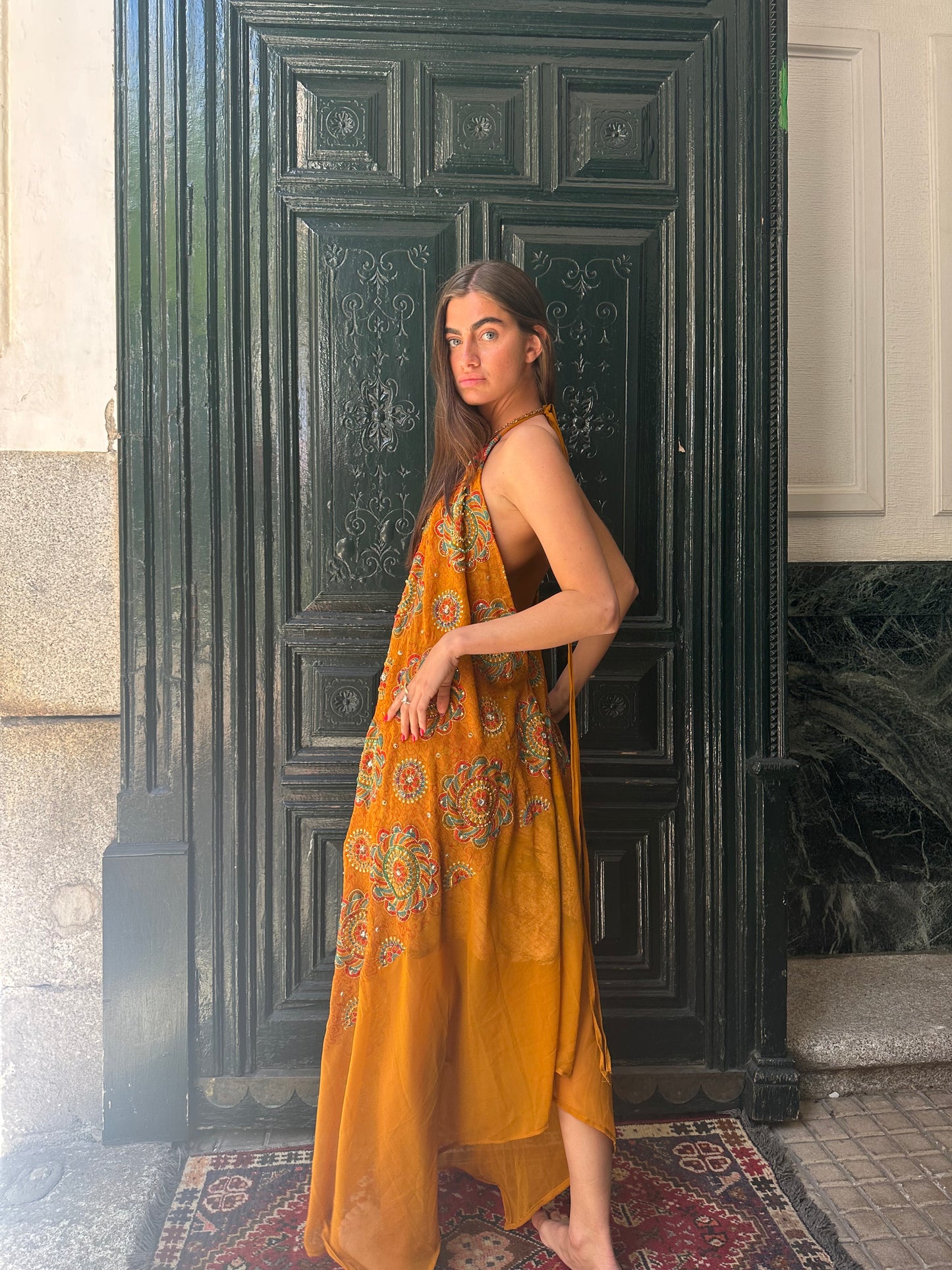 Vestido joya naranja