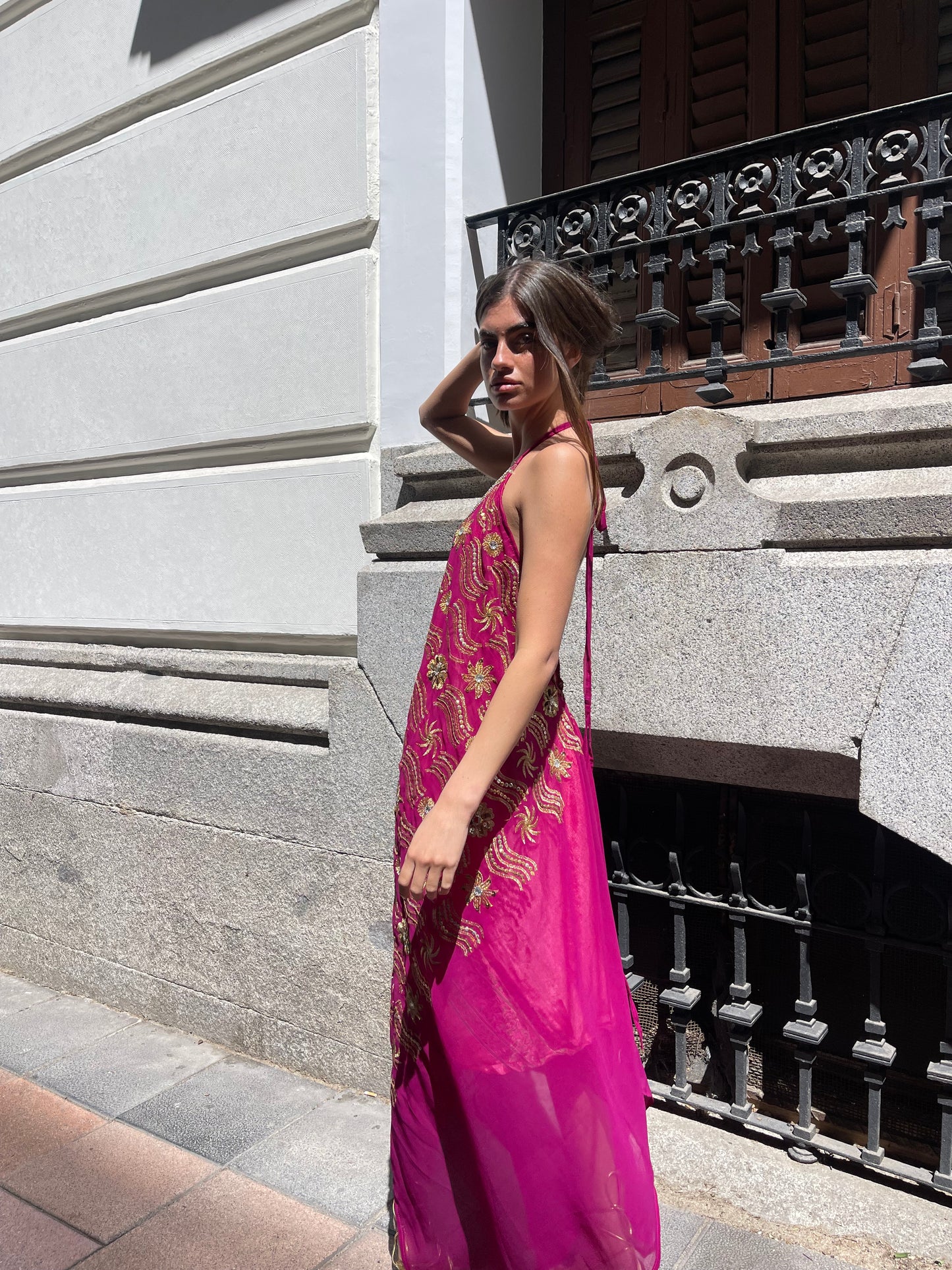 Vestido joya rosa