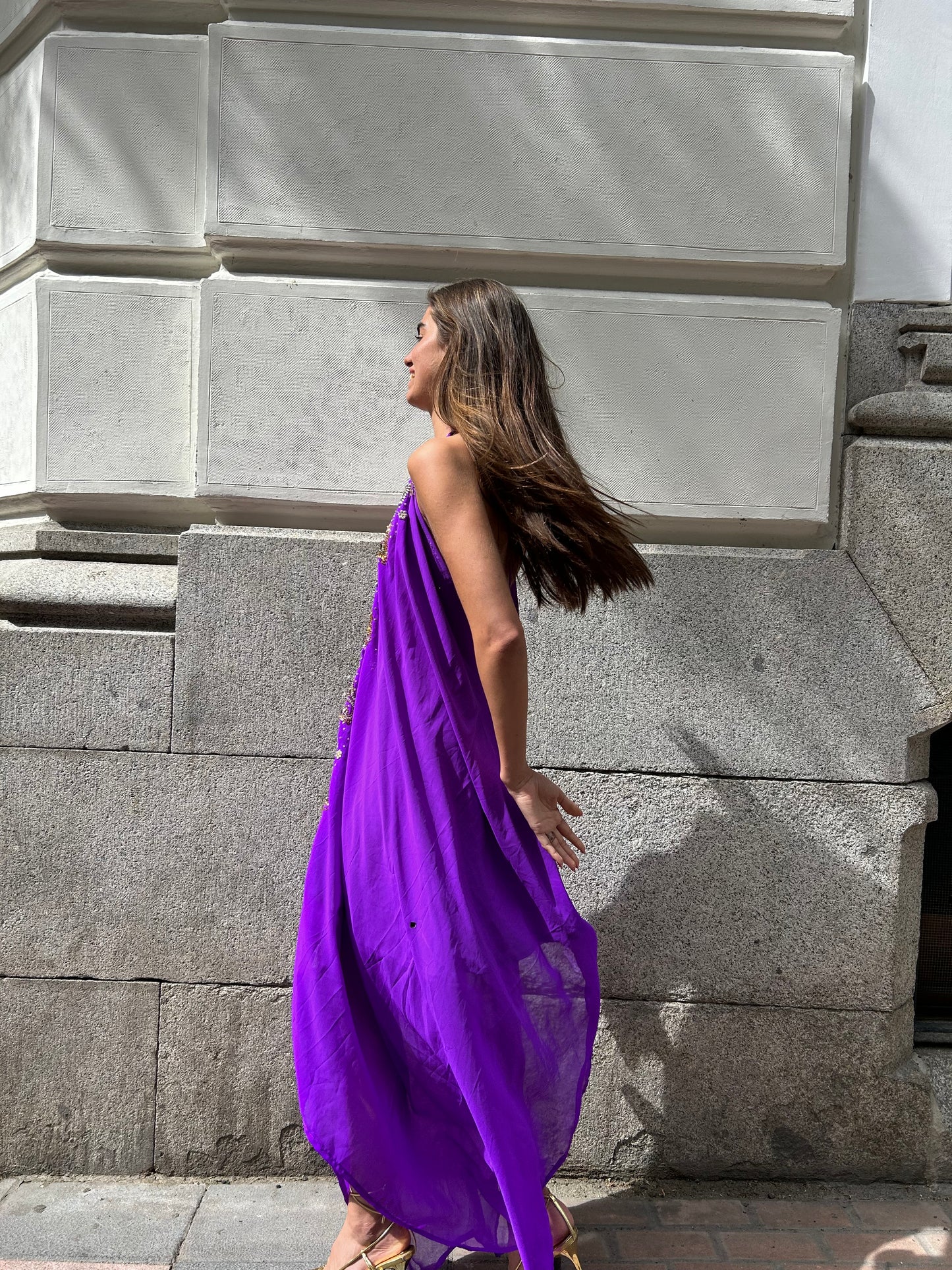 Vestido joya morado