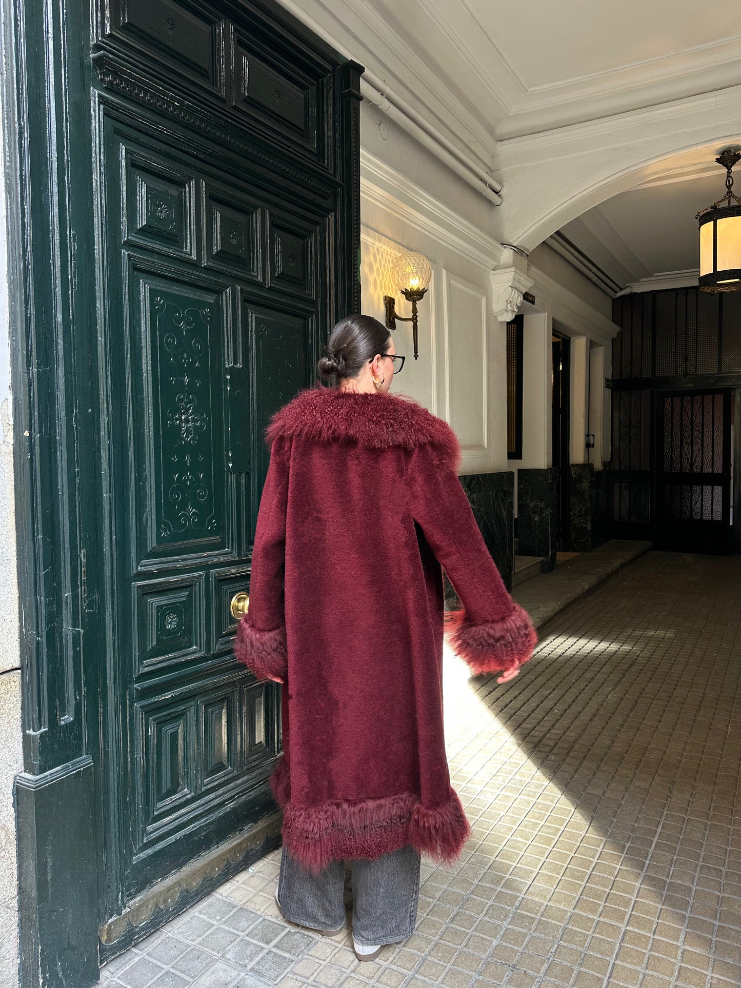 GLAMMY burgundy coat