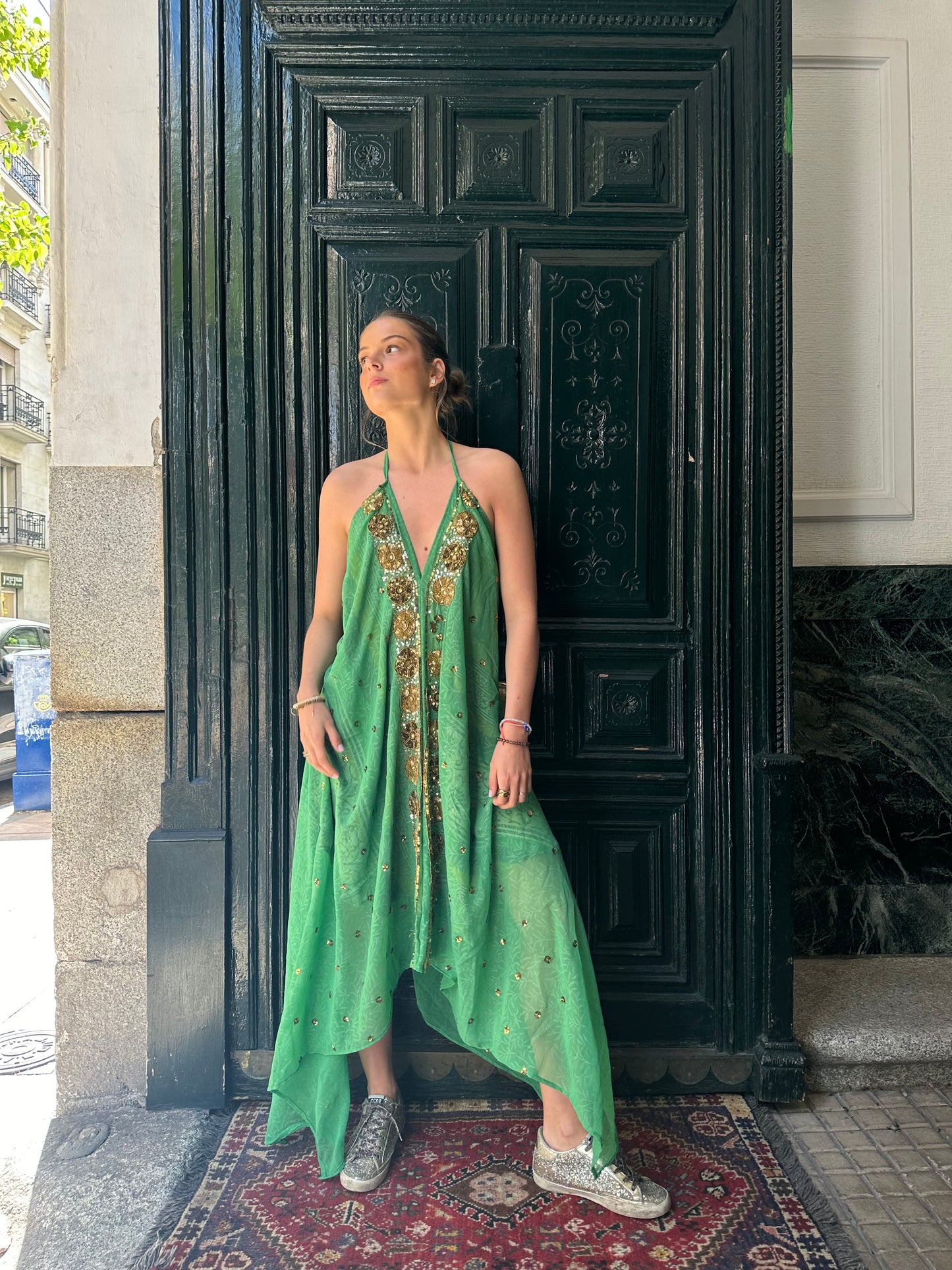 Vestido joya verde