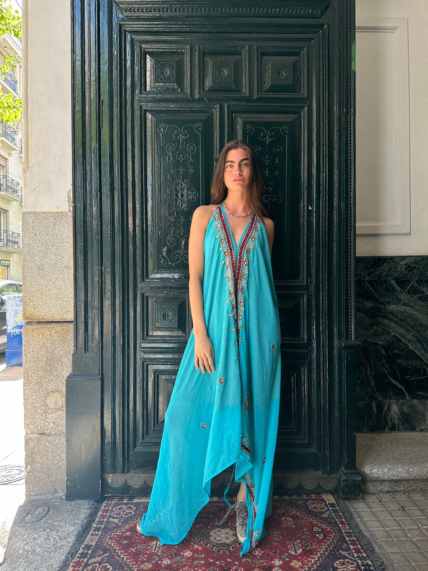 Vestido joya azul