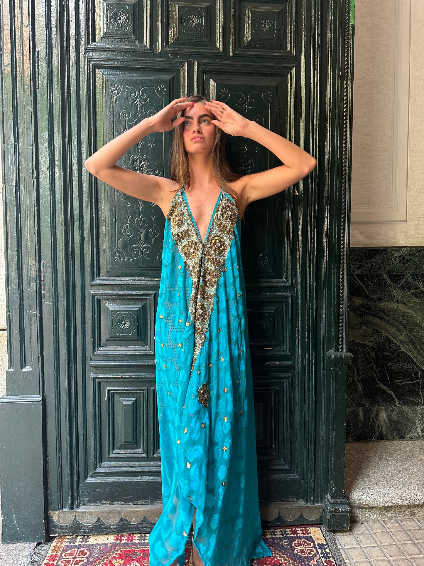 Vestido joya azul