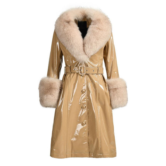 Abrigo estrella de piel (camel)