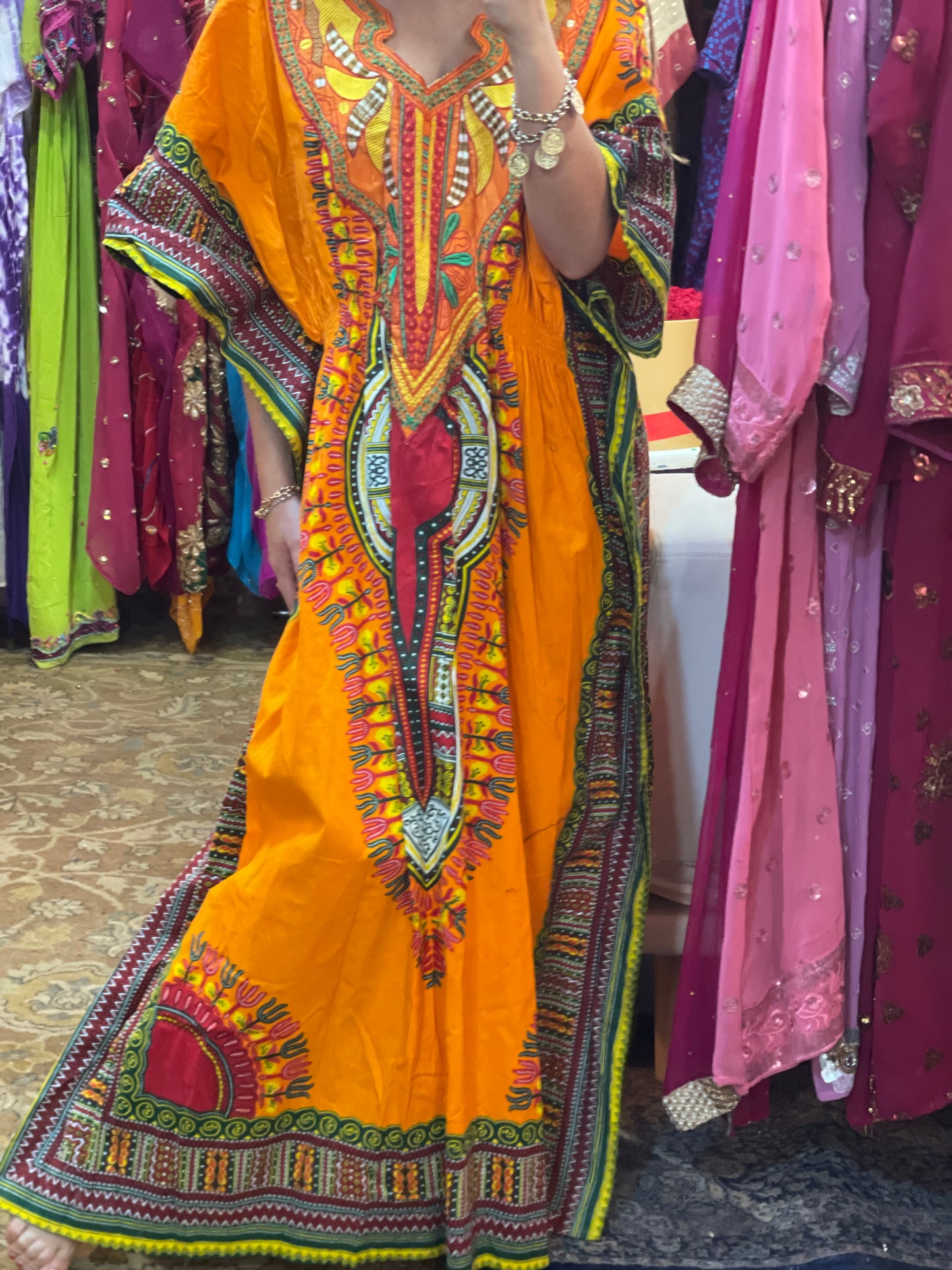 Orange ethnic dress