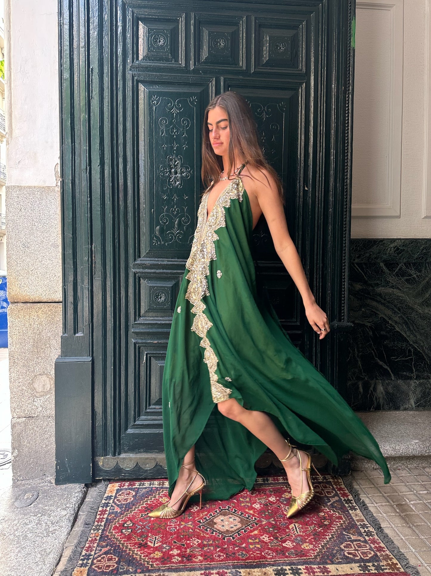 Vestido joya verde