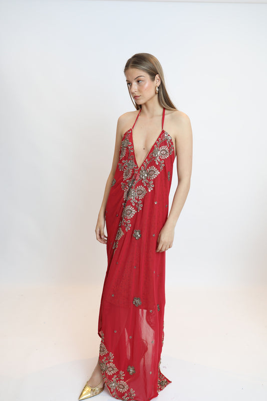 Vestido joya rojo 283