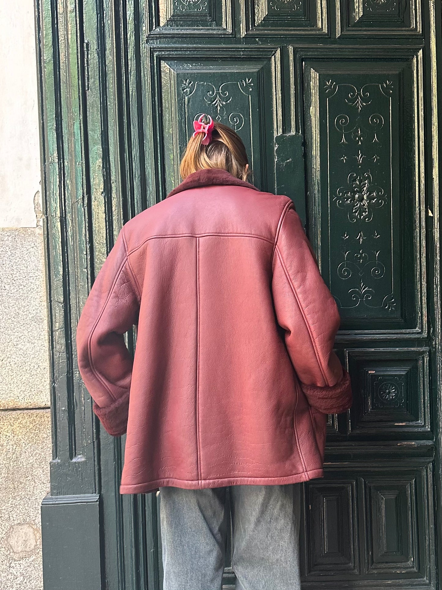 Chaqueta vintage granate (con tara)