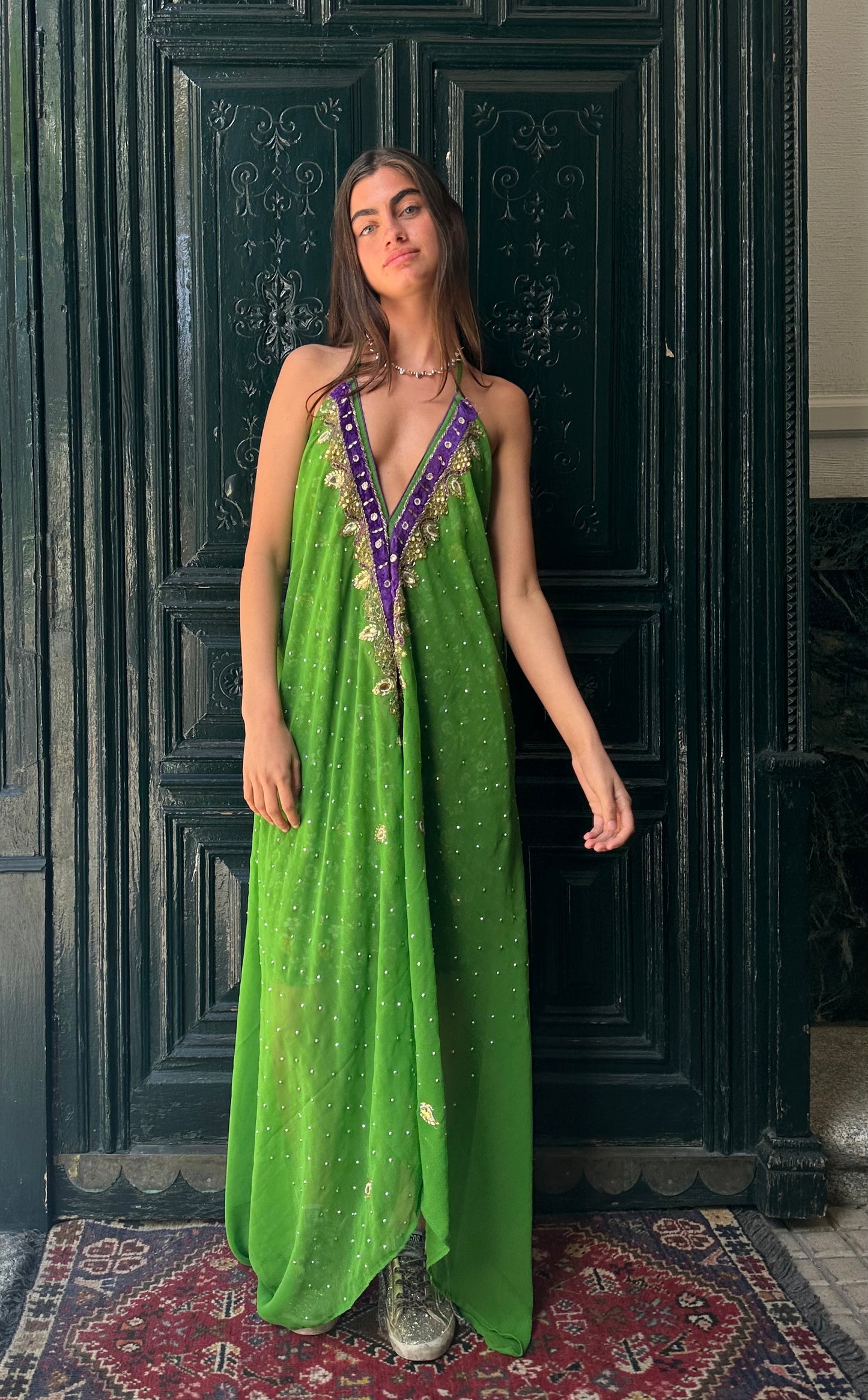 Vestido joya verde