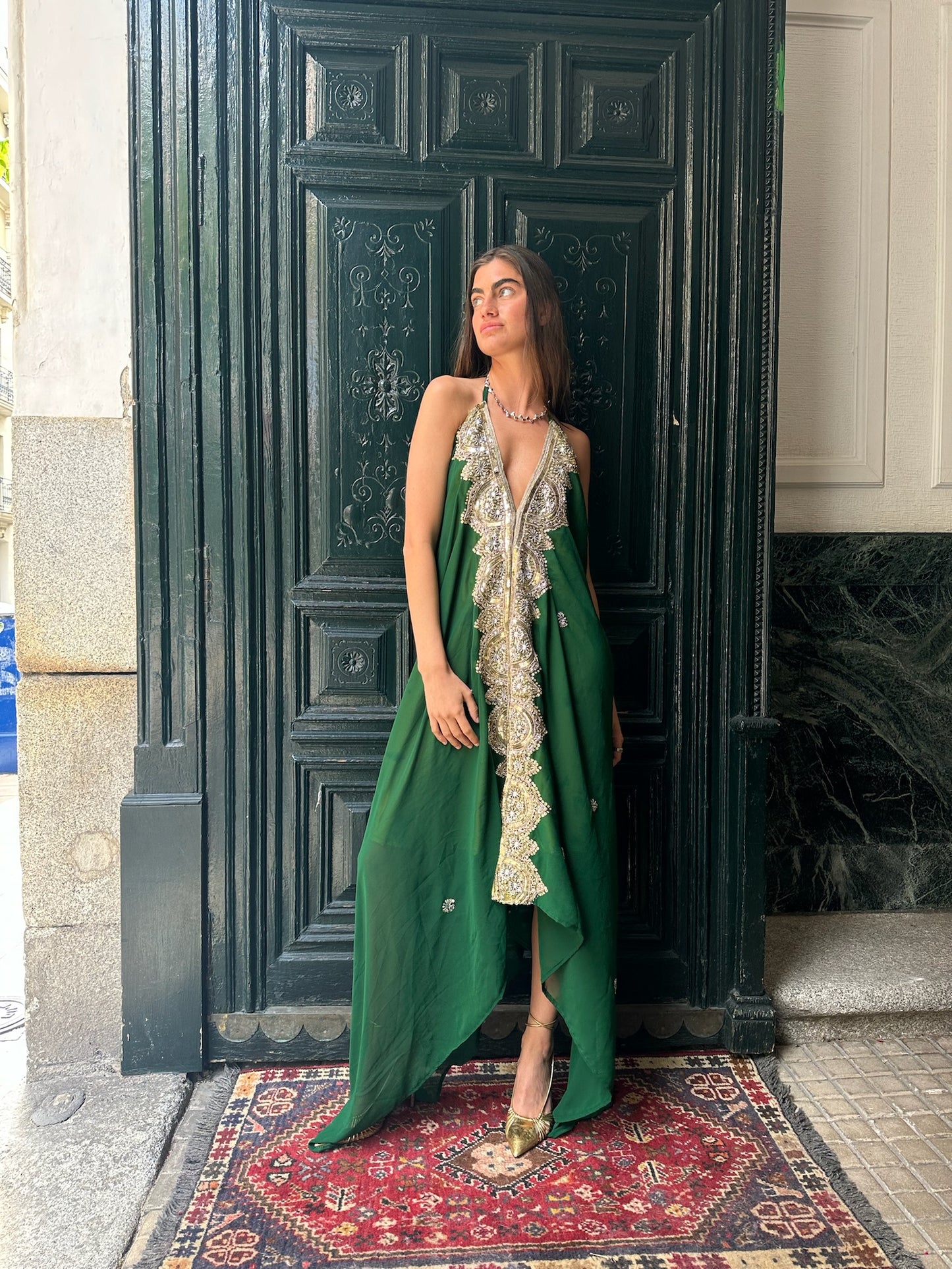 Vestido joya verde