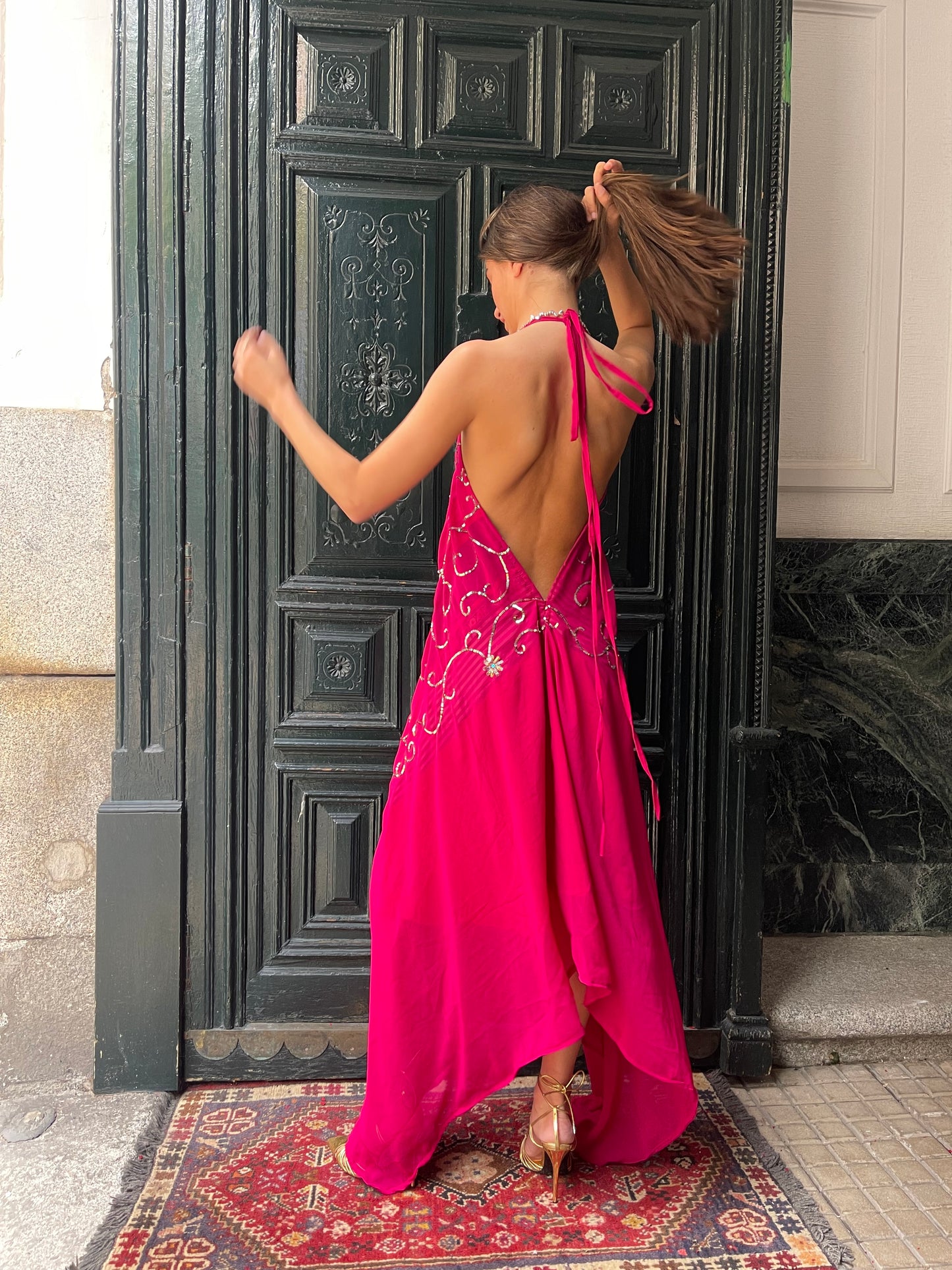 Vestido joya rosa