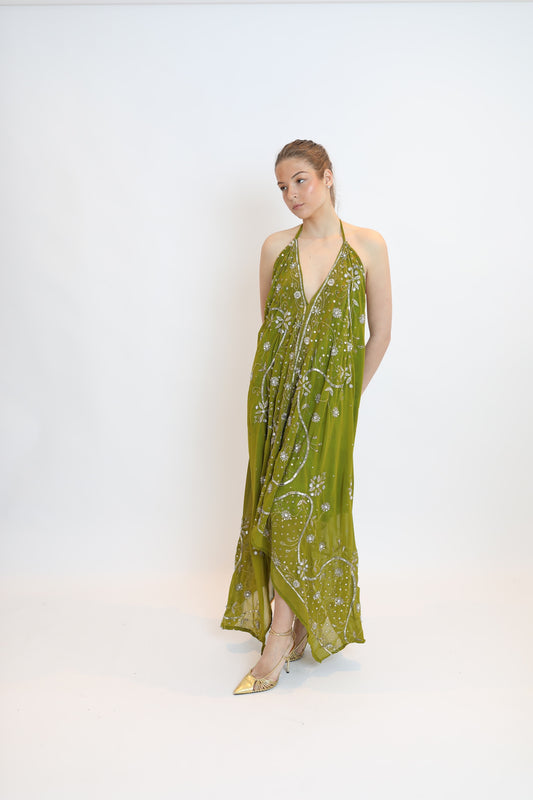 Vestido joya verde 101