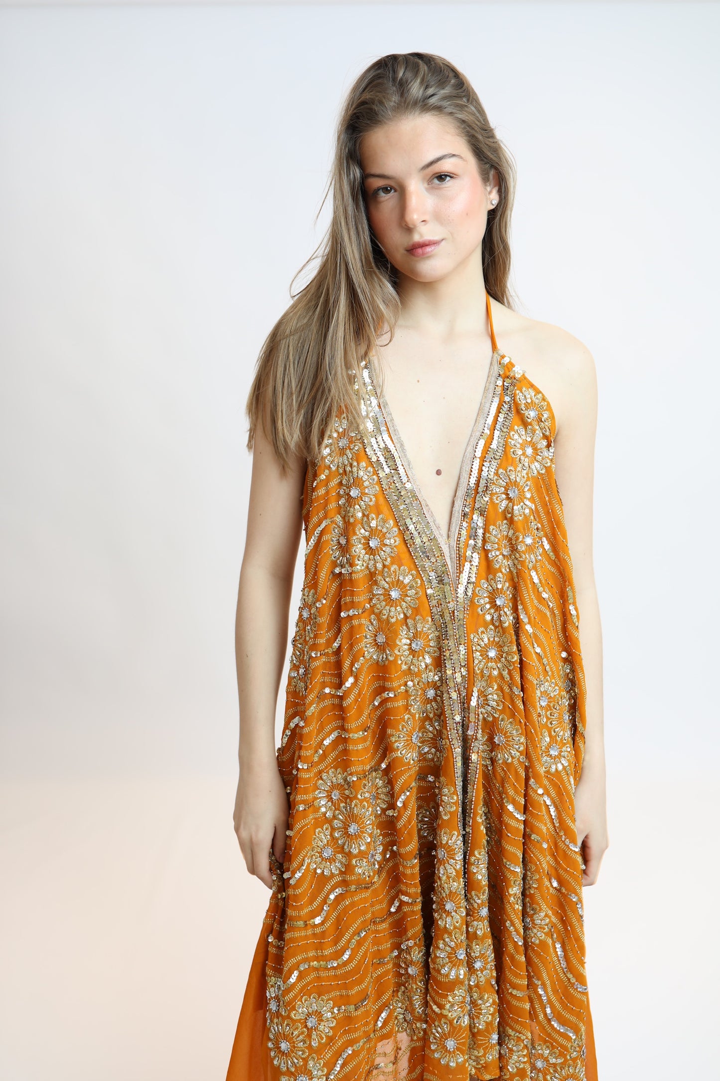 Vestido joya naranja 168