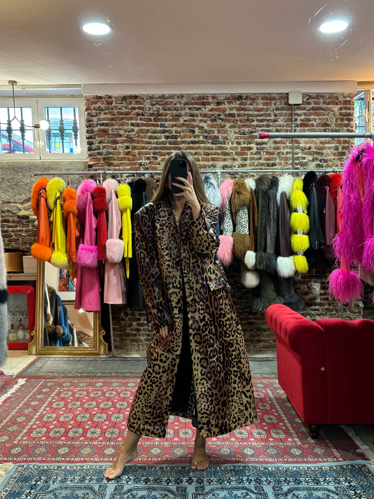 Gabardina PRINT LONG CUIR