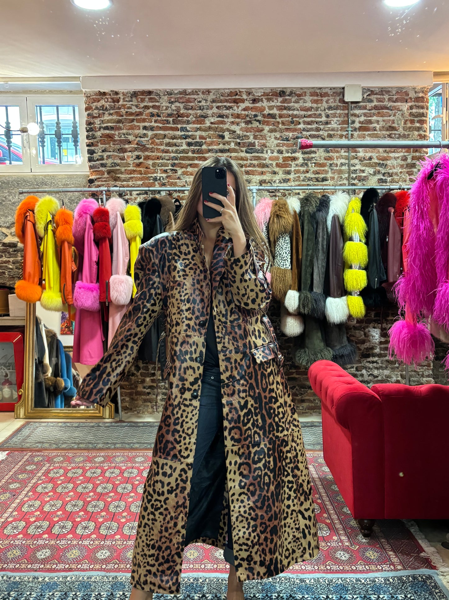 Gabardina PRINT LONG CUIR
