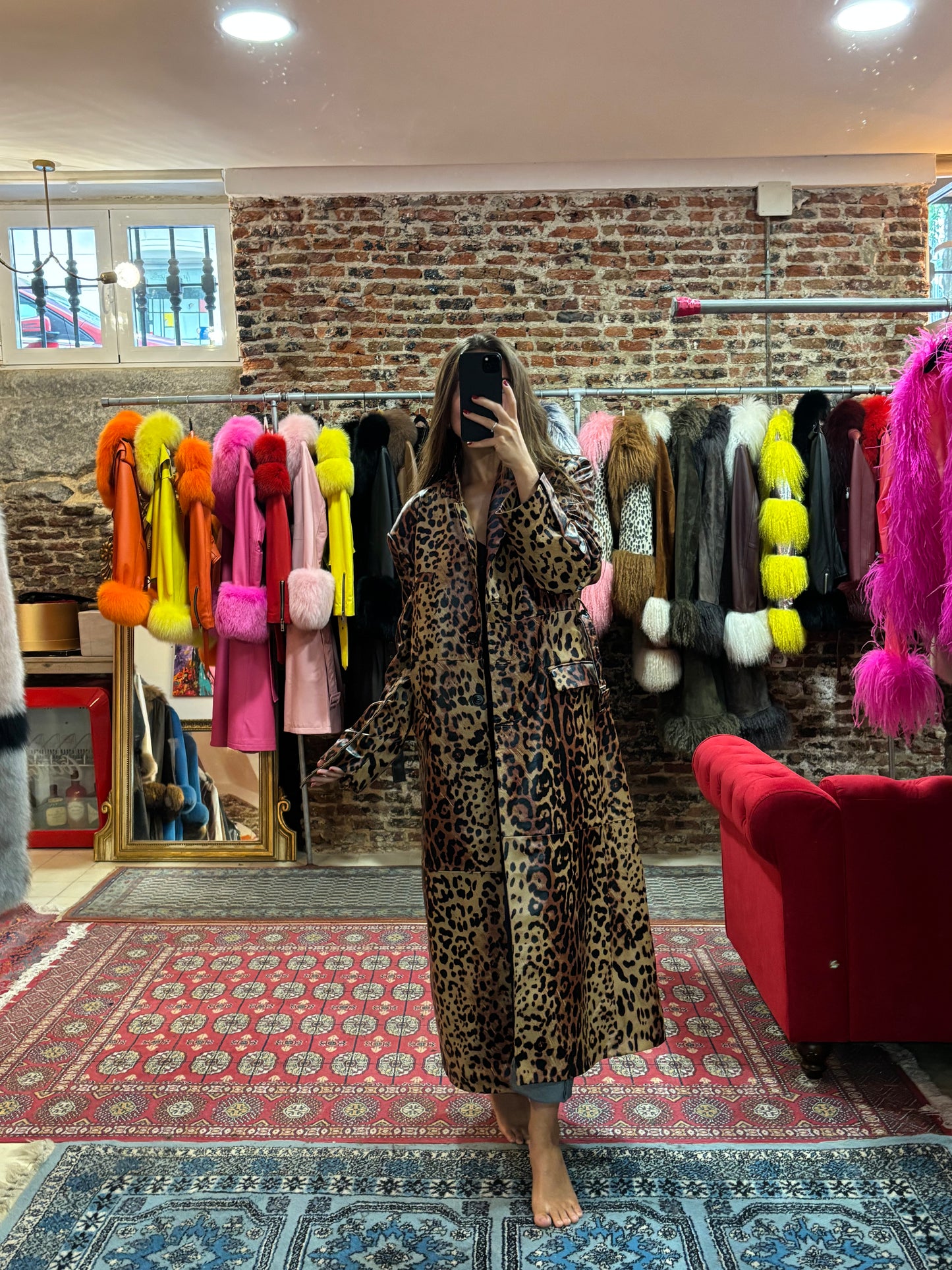 Gabardina PRINT LONG CUIR